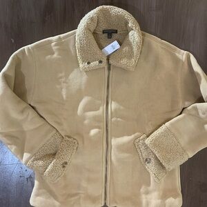 New With Tags Banana  Republic Camel Sherpa Jacket size Small